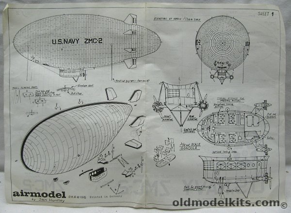 Airmodel 1/72 ZMC-2 (Z MC-2) Metal-Clad Rigid Airship - US Navy 1929 - Bagged, 237 plastic model kit